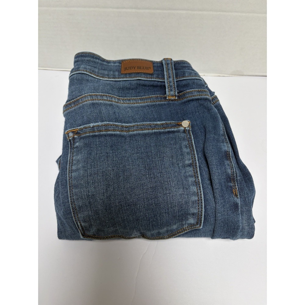 Judy Blue Hi-Rise Skinny Jeans Released Raw Slit Hem Size 13/31‎ Style #82442